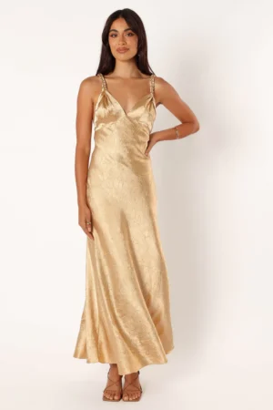 Gold Slip on Dress